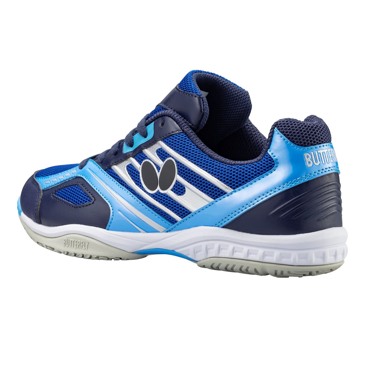 Butterfly Lezoline Mach Shoes: Rear View of Blue-Navy